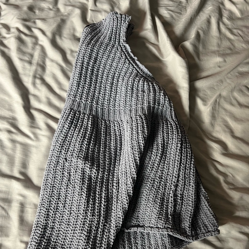 POL Gray Textured Racerback Tank Top - Picture 3 of 4